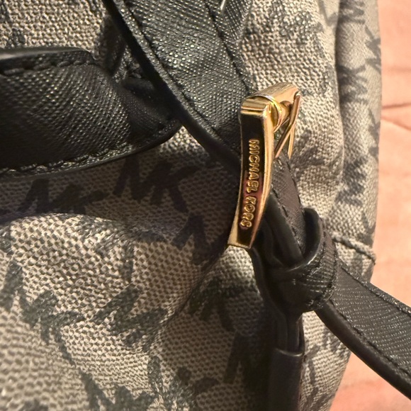 Michael Kors Gray Monogram Backpack - Picture 7 of 7